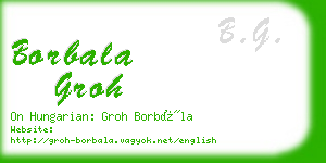 borbala groh business card